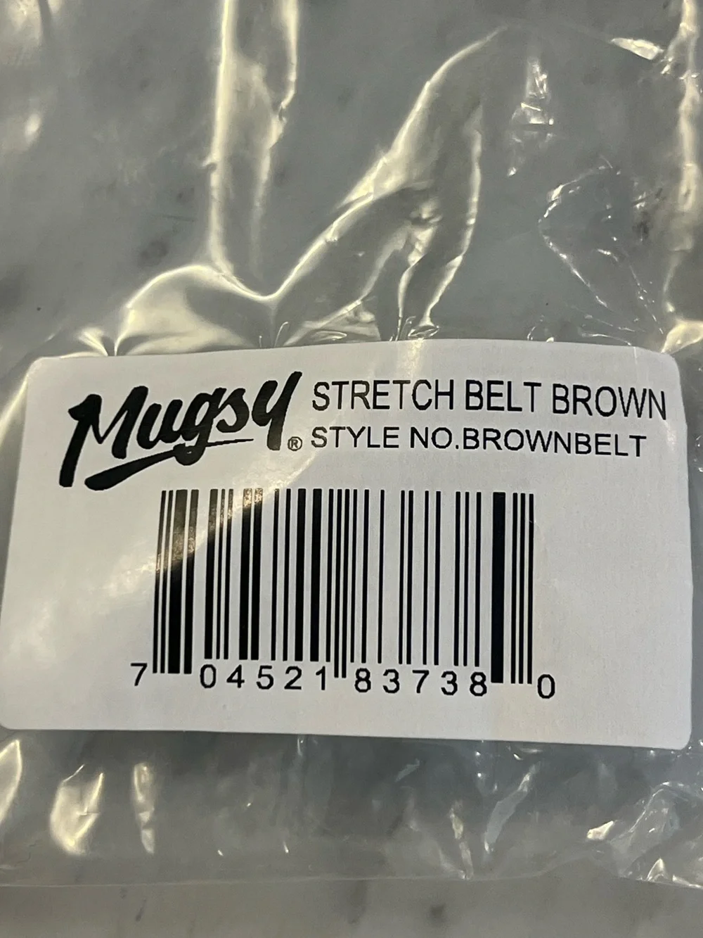 Mugsy Men’s Brown Braided Stretch Belt with Leather Accents (NWT)